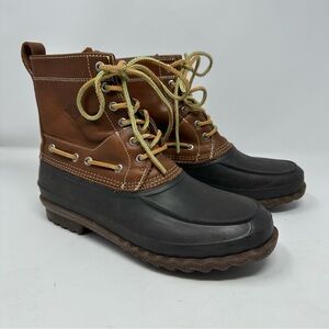 Sperry Men's waterproof Brown & Black Duck Boots size 9